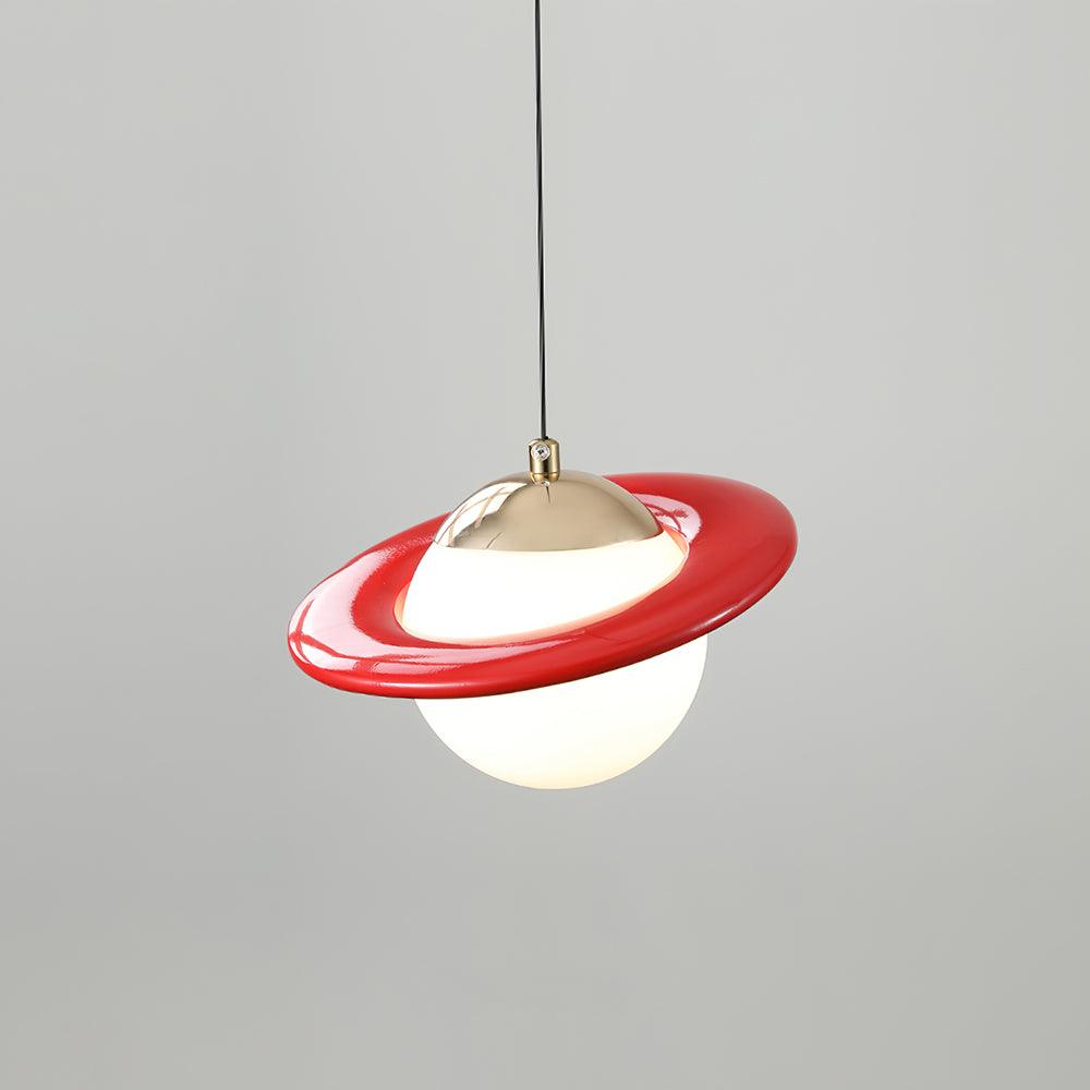 Saturn Planet Pendant Lamp Dia 7.8″ x H 7.8″ / Dia 20cm x H 20cm / Red / Warm White Pendant light