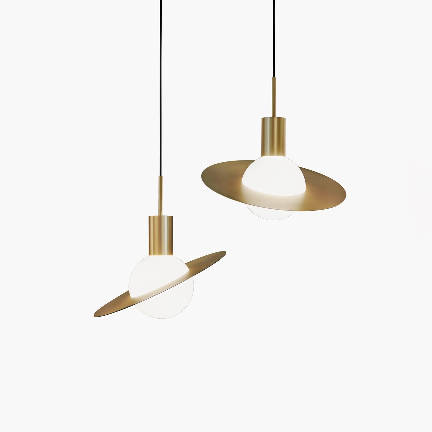 Saturne Suspensions Lamp Dia 7.9″ x H 11″ / Dia 20cm x H 28cm / Brass Pendant light