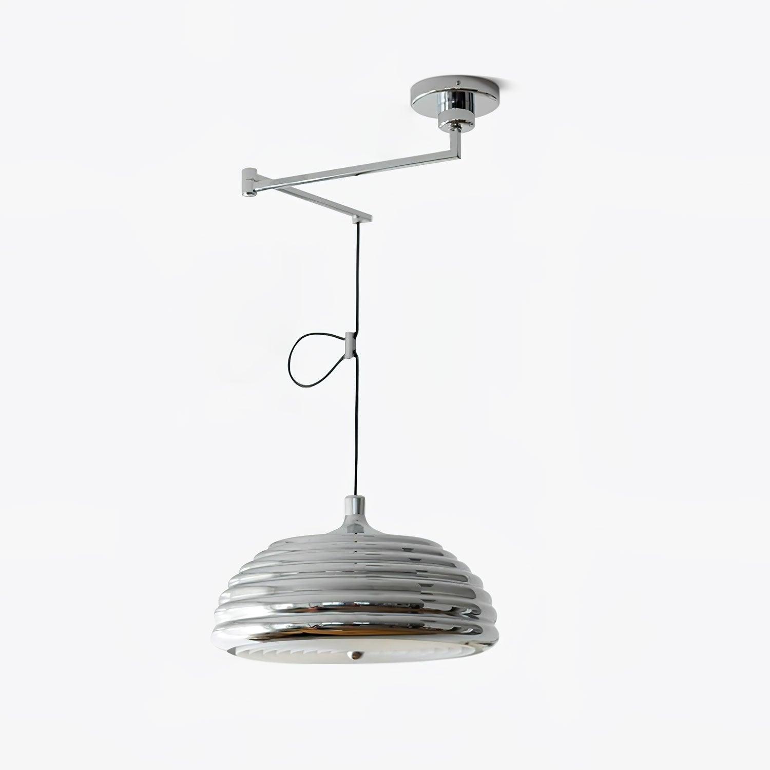 Saturno Chrome Pendant Lamp Dia 15.7″ x H 47.2″ / Dia 40cm x H 120cm / Chrome Pendant light