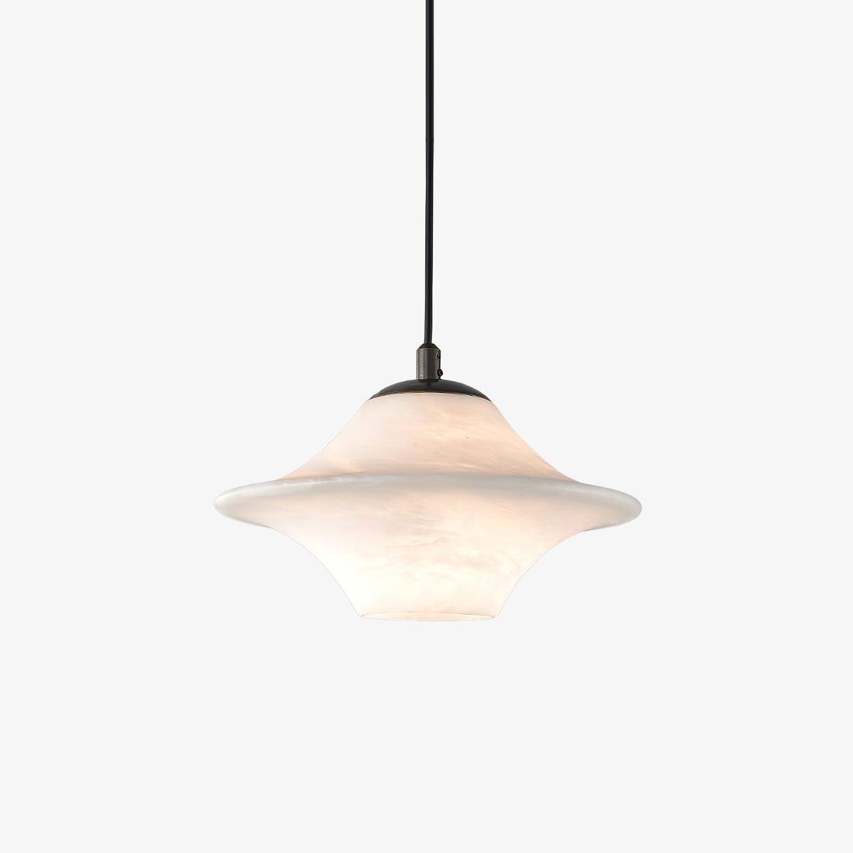 Saucer Alabaster Pendant Light Dia 8.7″ x H 5.5’’ / Dia 22cm x H 14cm / Black & White Pendant light