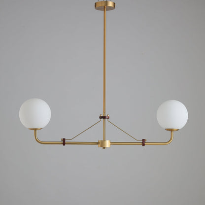 Savanna Chandelier 2-lights ? 33.5″ x H 9.4″ / Gold & White 1001 Chandelier