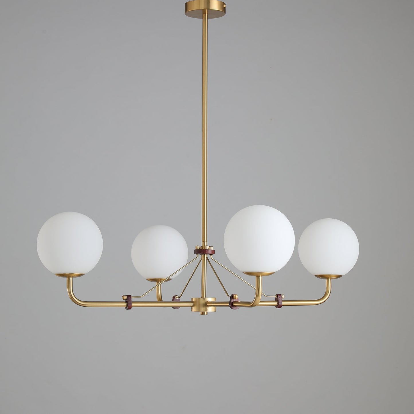 Savanna Chandelier 4-lights ? 33.5″ x H 9.4″ / Gold & White 1001 Chandelier