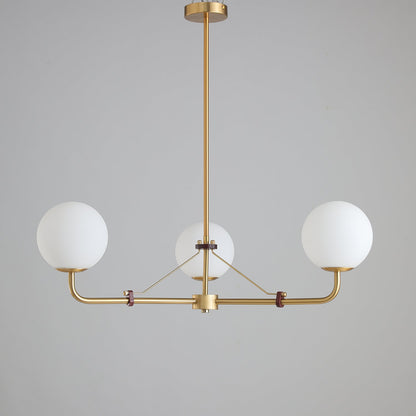 Savanna Chandelier 3-lights ? 33.5″ x H 9.4″ / Gold & White 1001 Chandelier