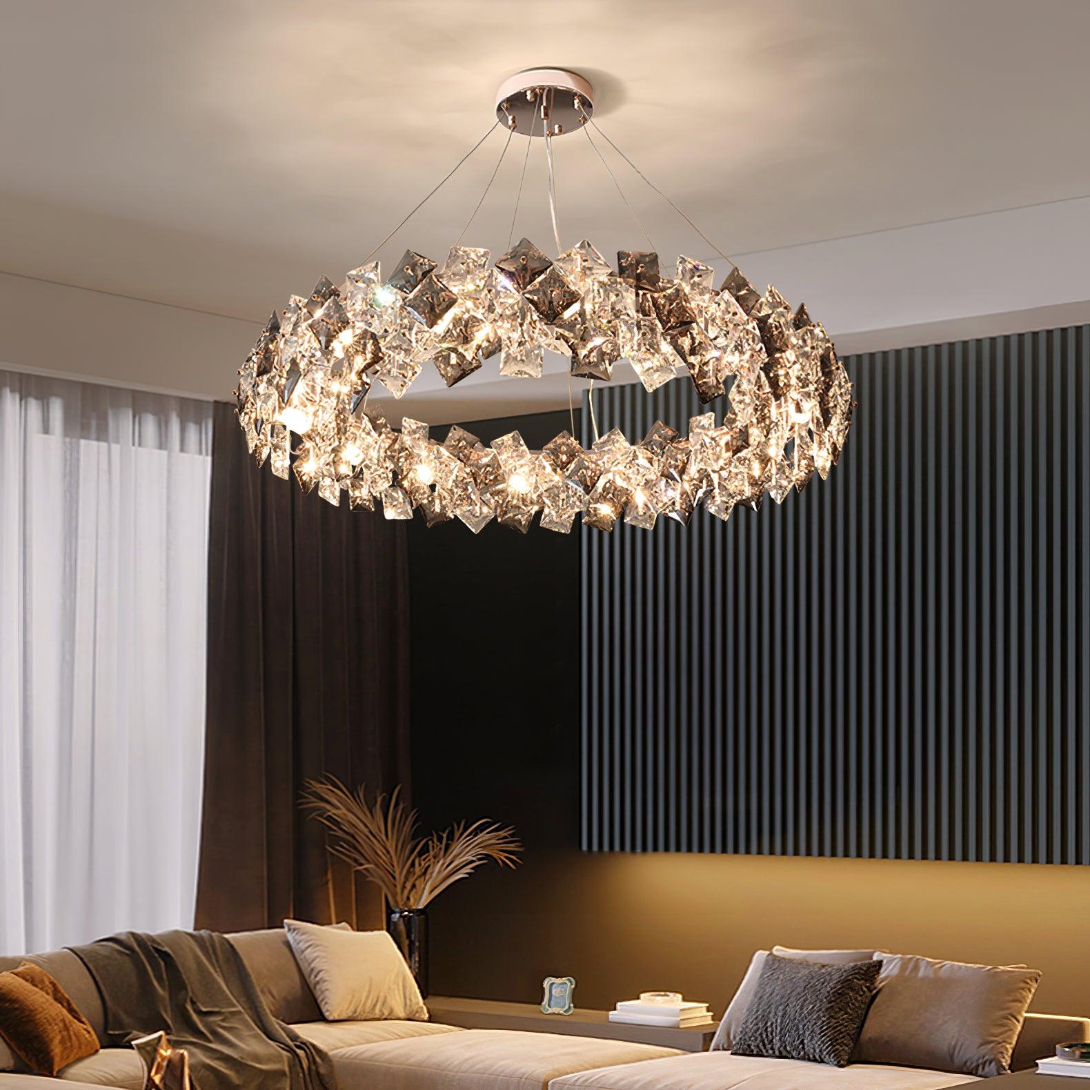 Scale Crystal Round Chandelier Chandelier