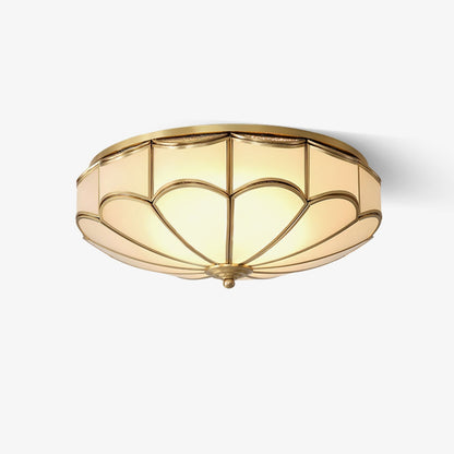 Scalloped Flush Ceiling Light ? 31.5″ x H 10.6″ / Brass Ceiling lamp