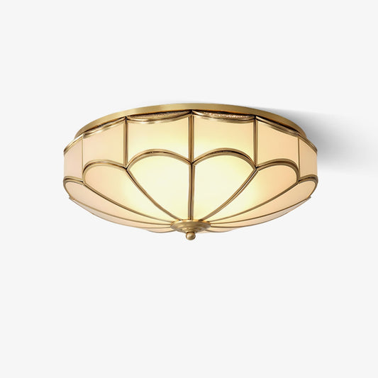 Scalloped Flush Ceiling Light Dia 31.5″ x H 10.6″ / Brass Ceiling lamp