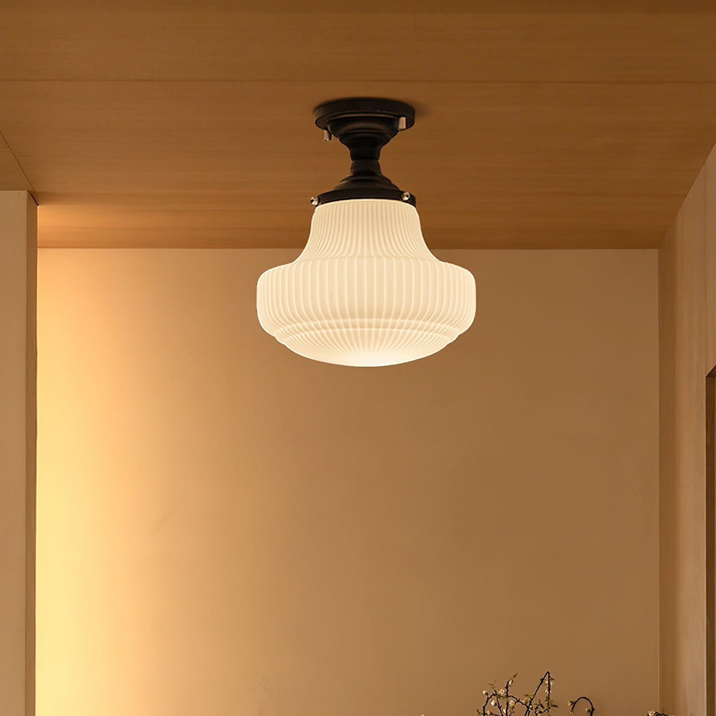 Schoolhouse Ceiling Light ? 11″ x H 13″ / Black & White Ceiling lamp