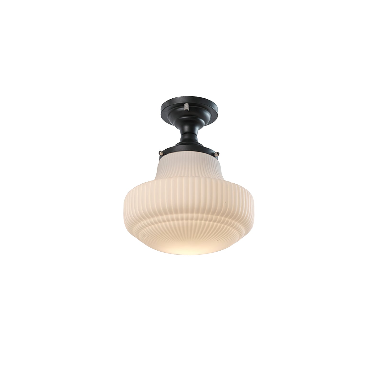 Schoolhouse Ceiling Light ? 11″ x H 13″ / Black & White Ceiling lamp