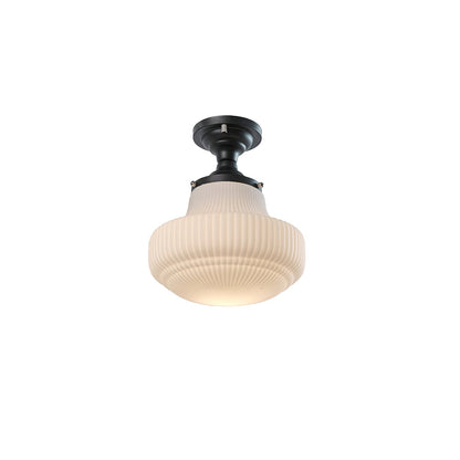 Schoolhouse Ceiling Light Dia 11″ x H 13″ / Black & White Ceiling lamp