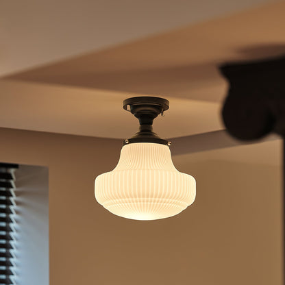 Schoolhouse Ceiling Light ? 11″ x H 13″ / Black & White Ceiling lamp