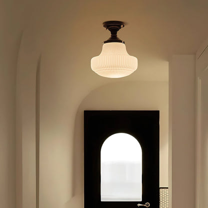 Schoolhouse Ceiling Light ? 11″ x H 13″ / Black & White Ceiling lamp