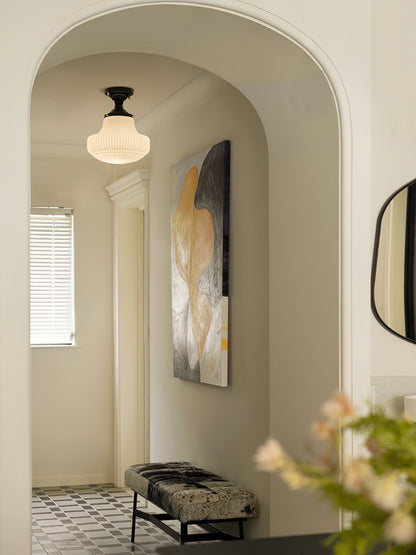 Schoolhouse Ceiling Light ? 11″ x H 13″ / Black & White Ceiling lamp