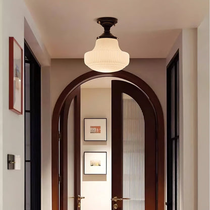 Schoolhouse Ceiling Light ? 11″ x H 13″ / Black & White Ceiling lamp