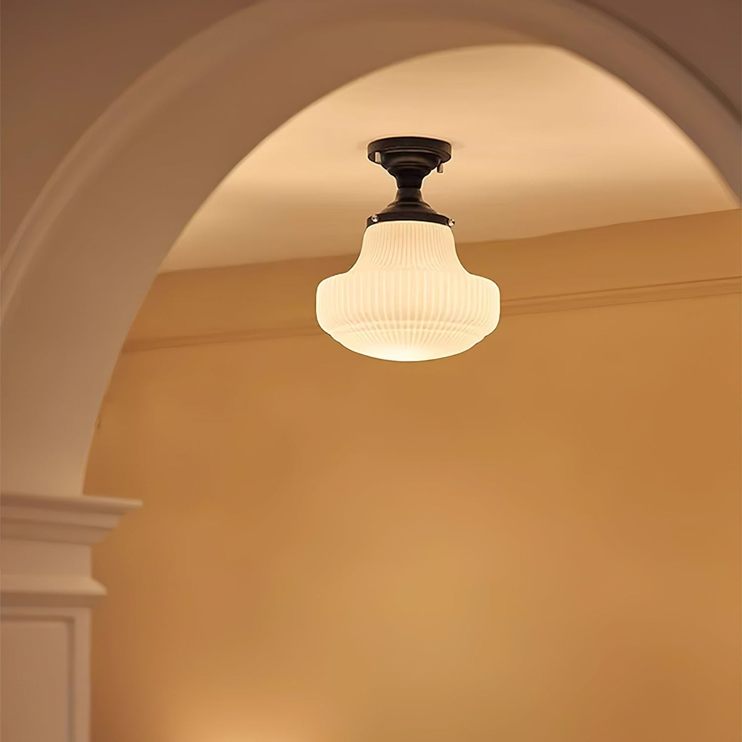 Schoolhouse Ceiling Light ? 11″ x H 13″ / Black & White Ceiling lamp