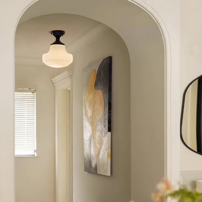 Schoolhouse Ceiling Light ? 11″ x H 13″ / Black & White Ceiling lamp
