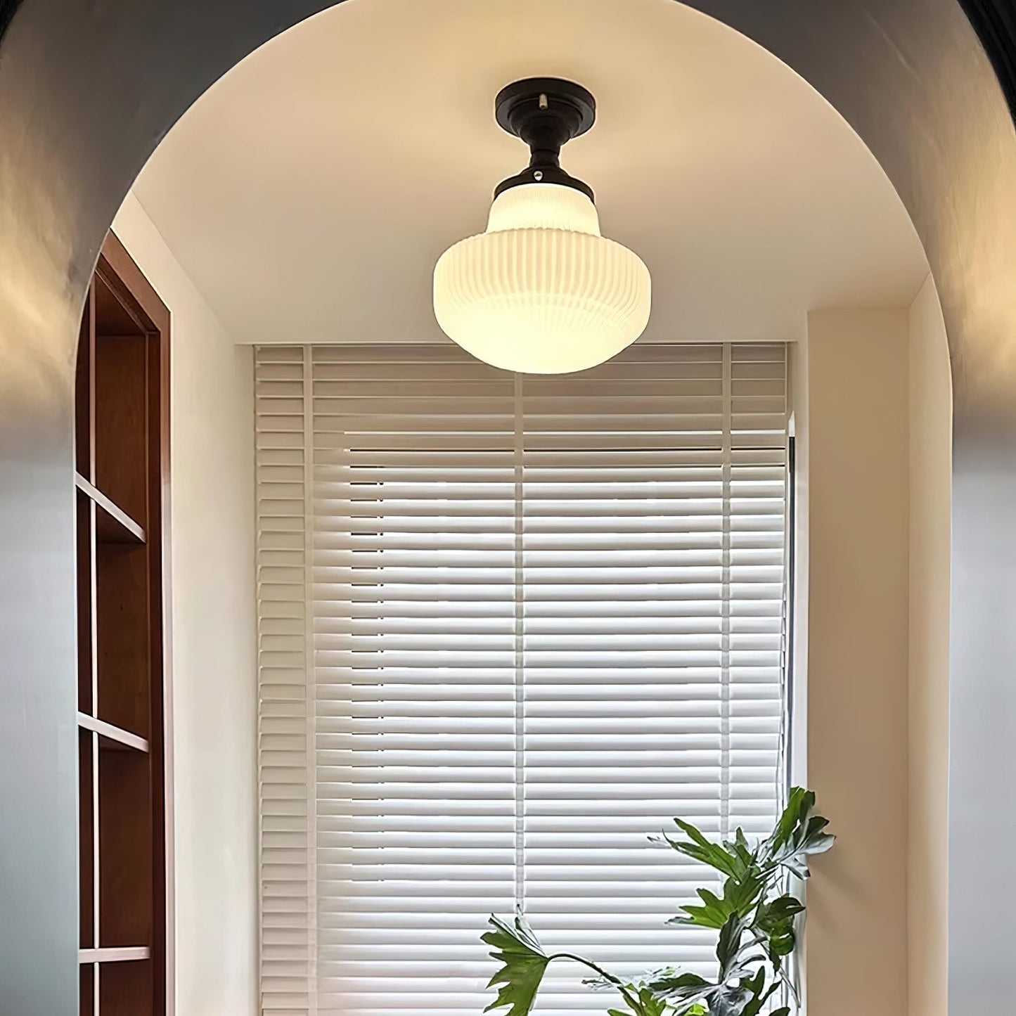 Schoolhouse Ceiling Light ? 11″ x H 13″ / Black & White Ceiling lamp