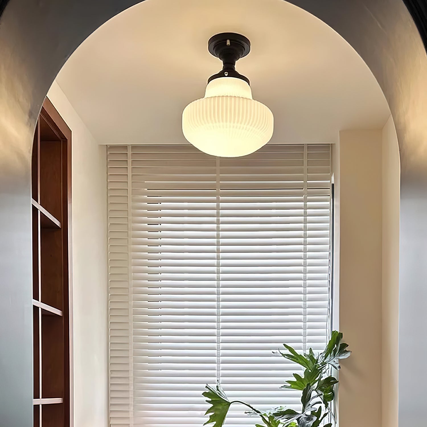 Schoolhouse Ceiling Light ? 11″ x H 13″ / Black & White Ceiling lamp