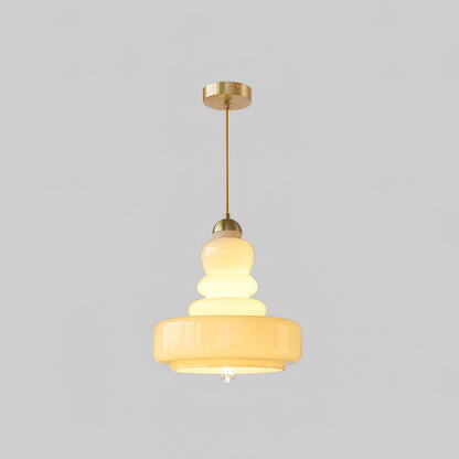 Schoolhouse Glass Pendant Light ? 11.8″ x H 47.2″ / Dia 30cm x H 120cm / Beige Pendant light