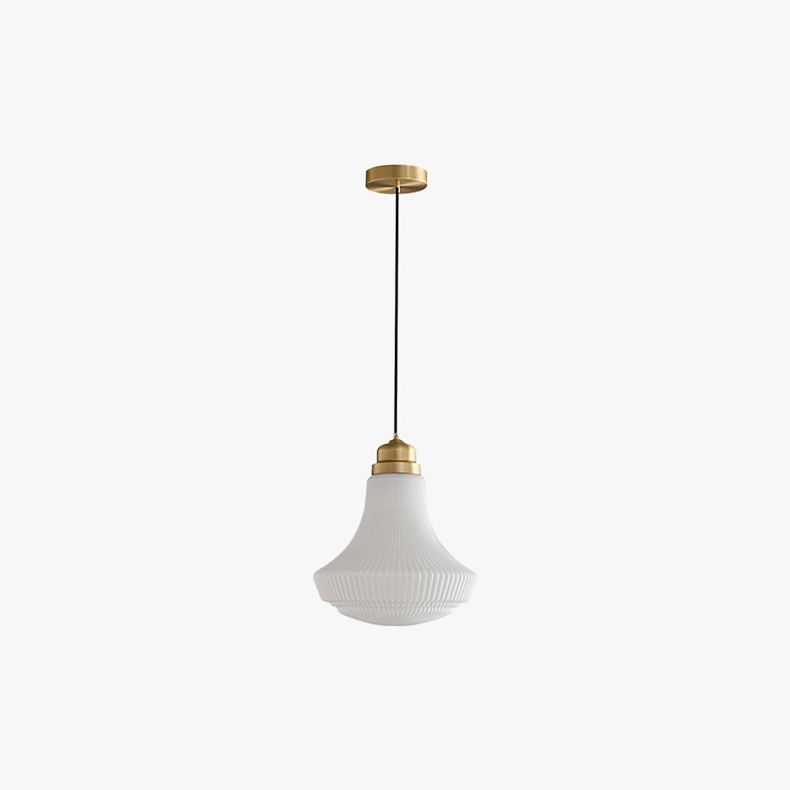 Schoolhouse Pendant Light Dia 11.8″ x H 13.8″ / Dia 30cm x H 35cm / Brass + White Pendant light