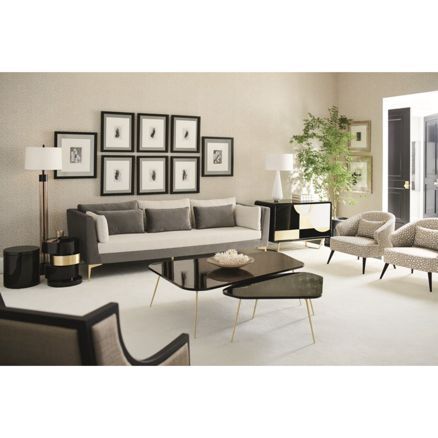 Caracole Geo Modern Cocktail Table - Set of 2 Open Box Item