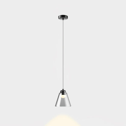 Sculptural Glass Pendant Lamp Dia 6.3″ x H 59″ / Dia 16cm x H 150cm / Black & Clear / Warm Light Pendant light