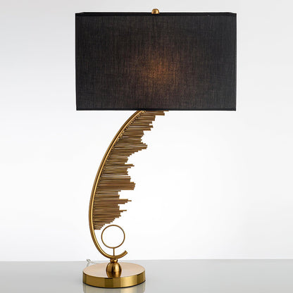 Sculptural Table Lamp ? 14.9″ x H 28.3″ / Dia 38cm x H 72cm / Black + Gold / US plug Table lamp