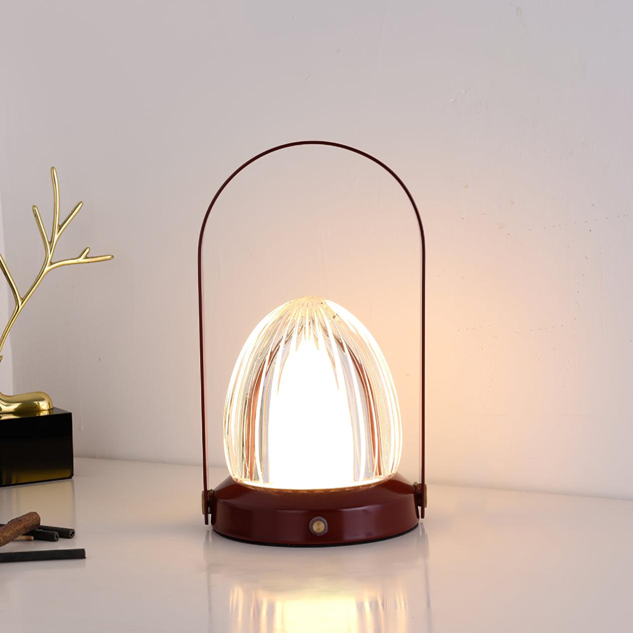 Seine Built-in Battery Table Lamp Dia 5.5″ x H 9.6″ / Dia 14cm x H 24.5cm / Dark red / Touch Switch Table lamp
