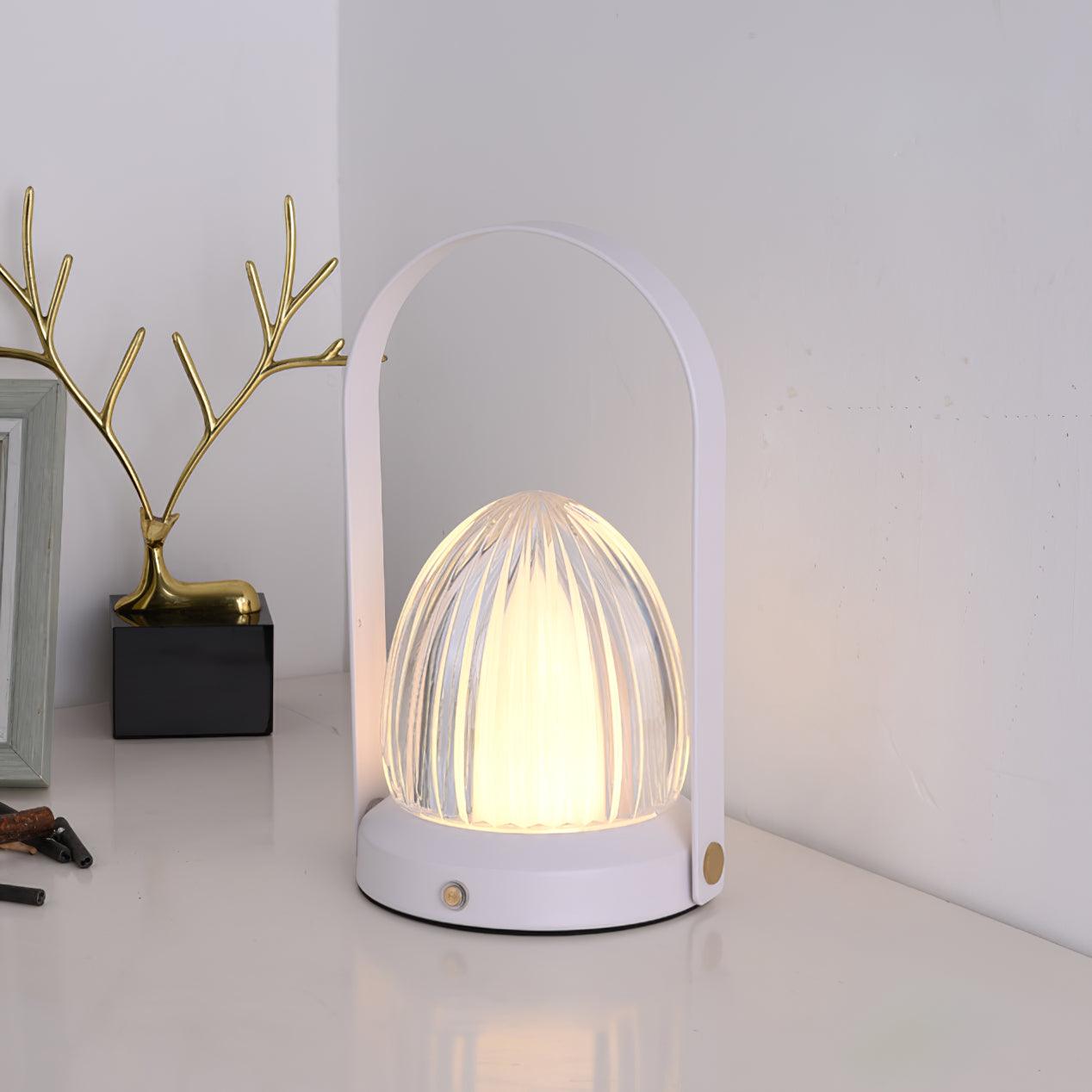 Seine Built-in Battery Table Lamp Dia 5.5″ x H 9.6″ / Dia 14cm x H 24.5cm / White / Touch Switch Table lamp