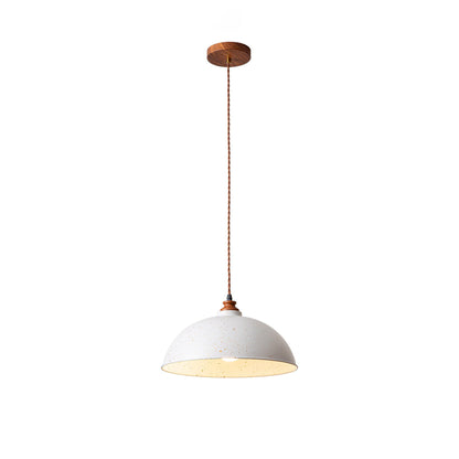 Semi Ball Pendant Light ? 10.2″ x H 10.6″ / Dia 26cm x H 27cm / Woodgrain & White Pendant light