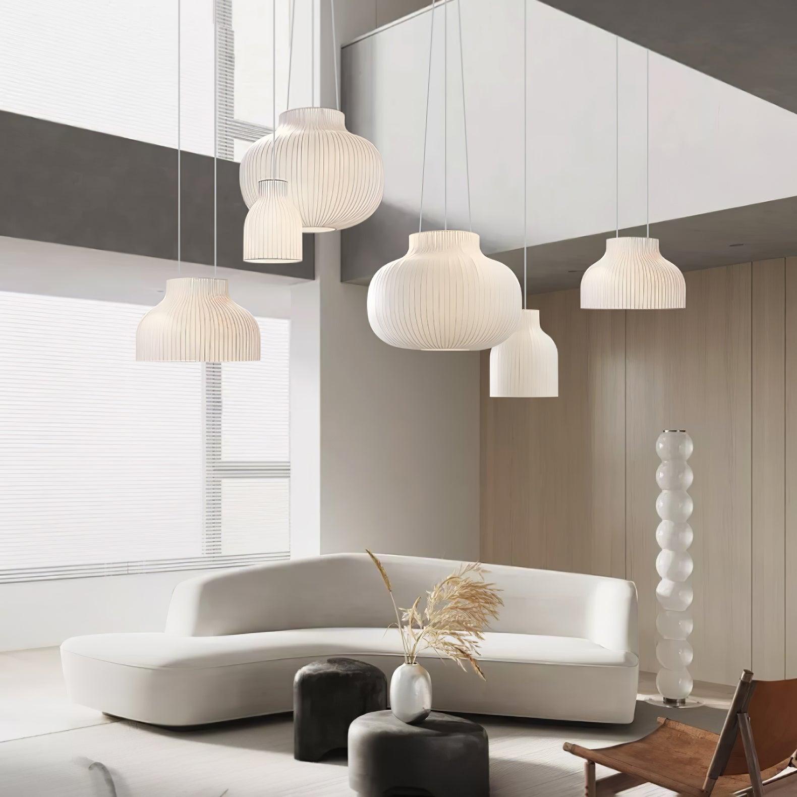 Serica Trio Silk Pendant Collection Pendant light