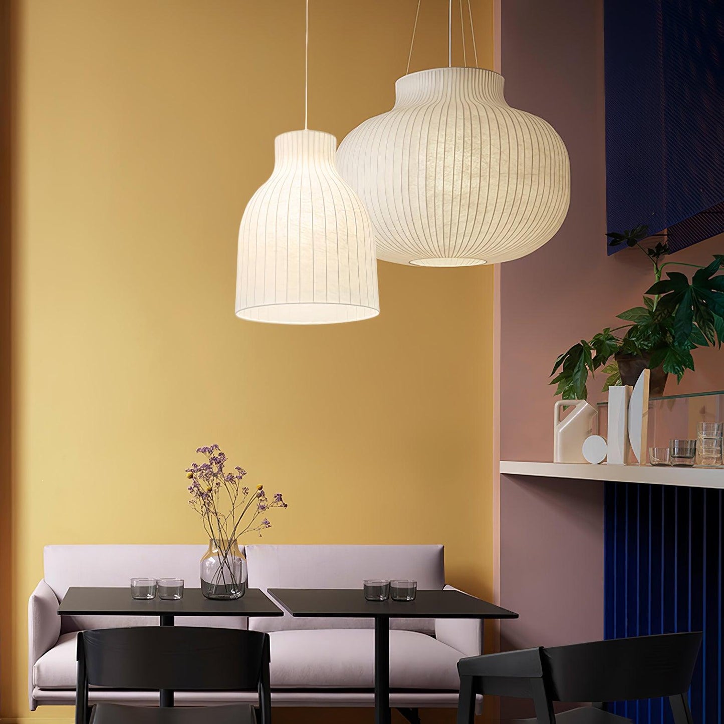 Serica Trio Silk Pendant Collection Pendant light