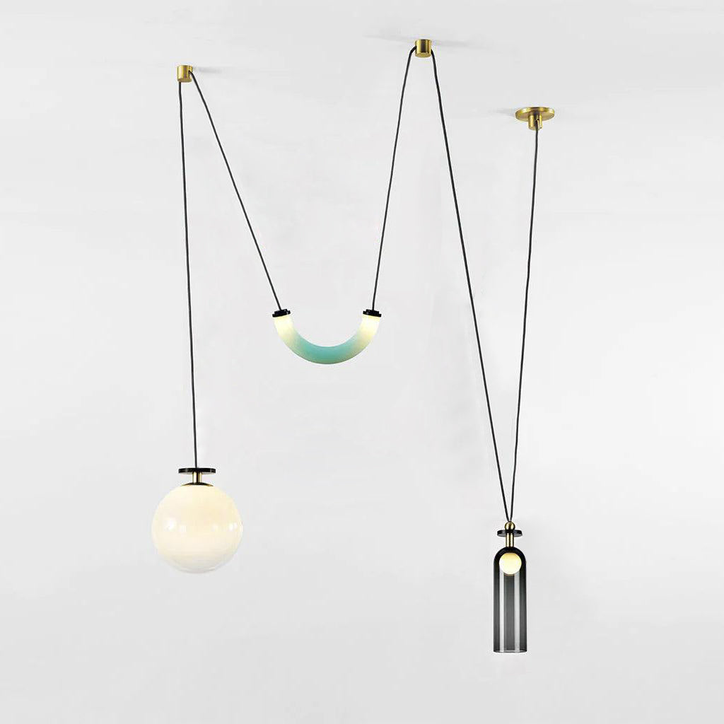 Geometric Shape Art Modern Chandelier Section I: Dia 23.6″ x H 47.2″ / Dia 60cm x H 120cm Chandelier