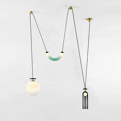 Geometric Shape Art Modern Chandelier Section I: Dia 23.6″ x H 47.2″ / Dia 60cm x H 120cm Chandelier
