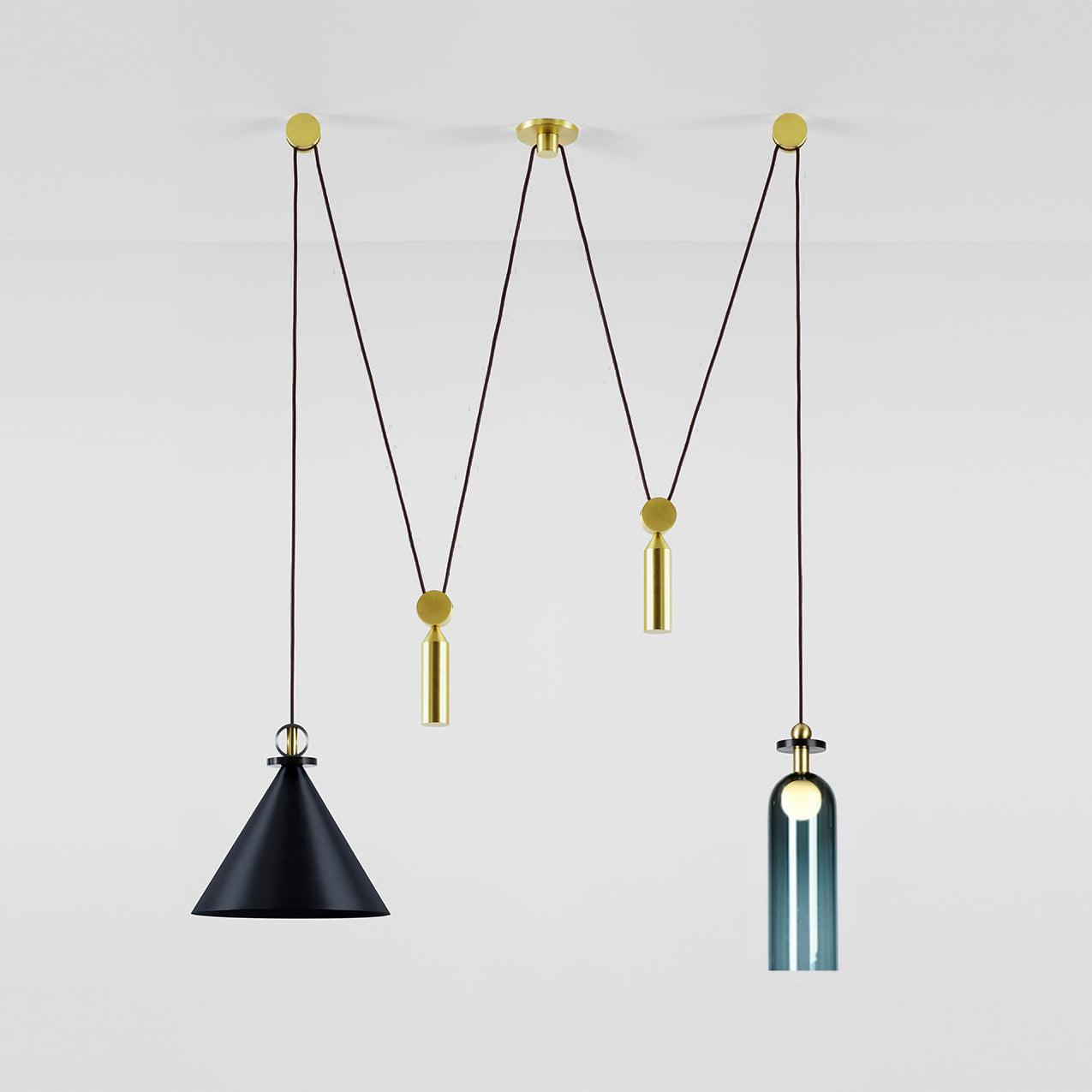 Geometric Shape Art Modern Chandelier Section E: Dia 39.4″ x H 39.4″ / Dia 100cm x H 100cm Chandelier