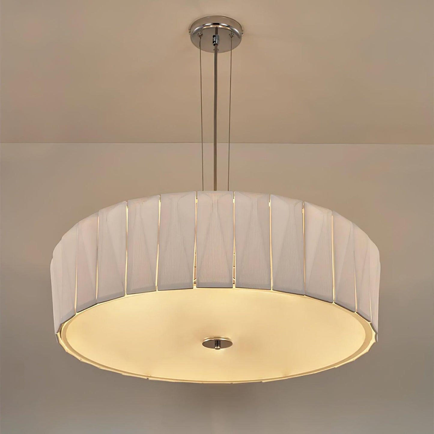 Shard Chandelier Dia 29.5″ x H 7.5″ / Dia 75cm x H 19cm / Chrome & White Pendant light