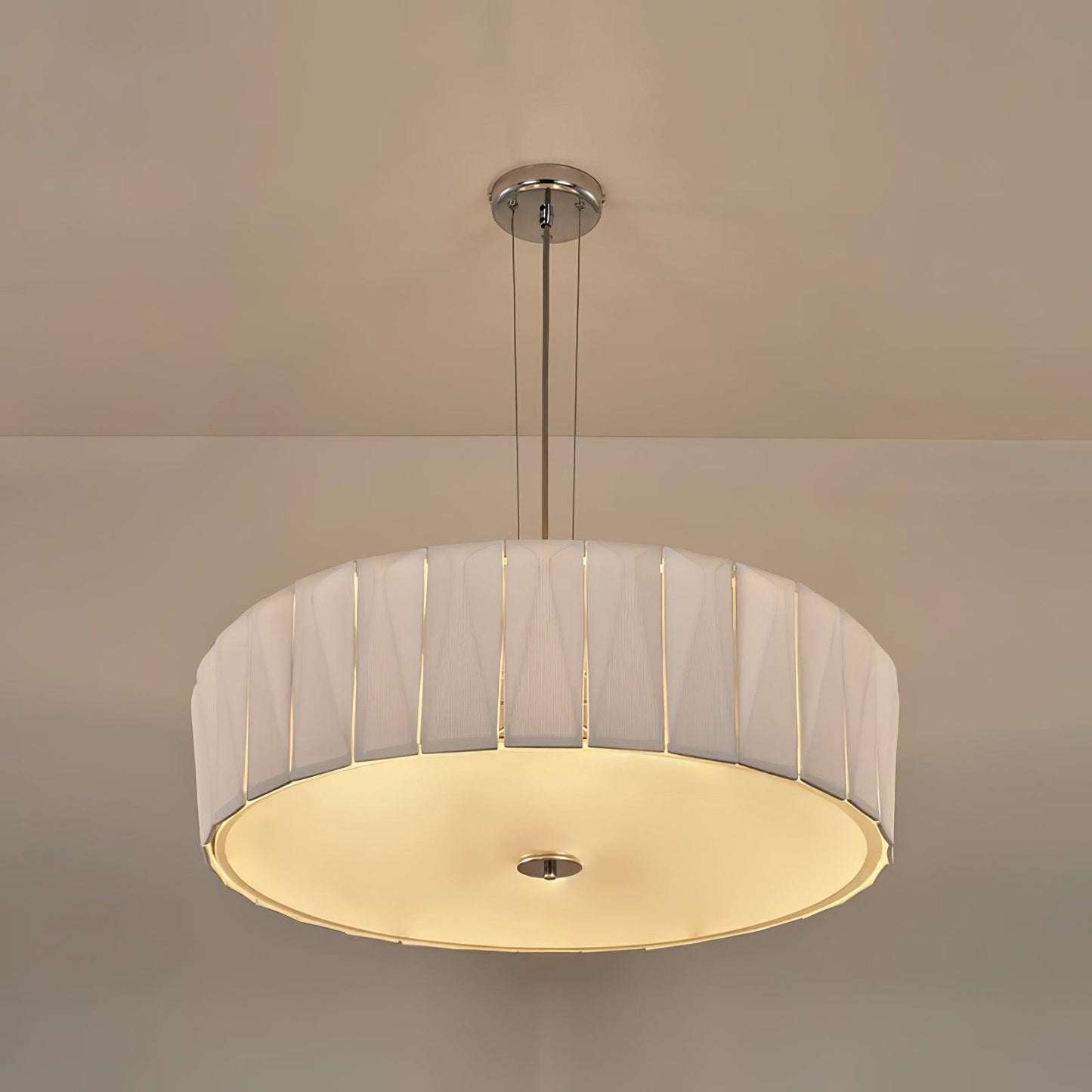 Shard Chandelier Dia 21.7″ x H 7.5″ / Dia 55cm x H 19cm / Chrome & White Pendant light