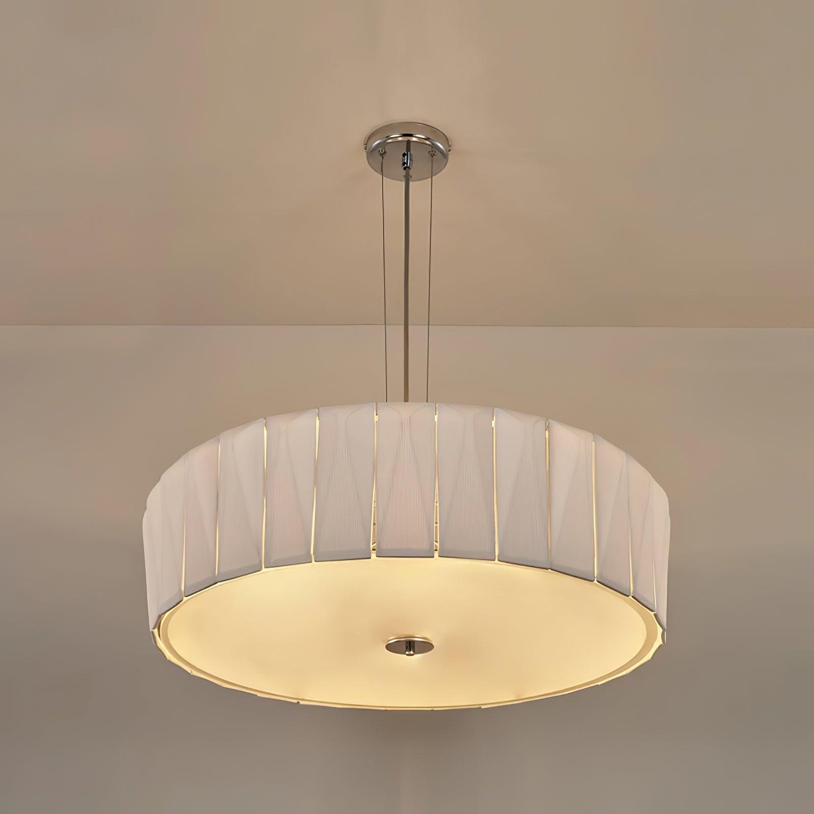Shard Chandelier Dia 21.7″ x H 7.5″ / Dia 55cm x H 19cm / Chrome & White Pendant light
