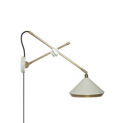Shear Plug-in Wall Light ? 18″ X H 15.8″ / Dia 46cm X H 40cm / Copper Plating & Matte White / US Plug Wall lamp