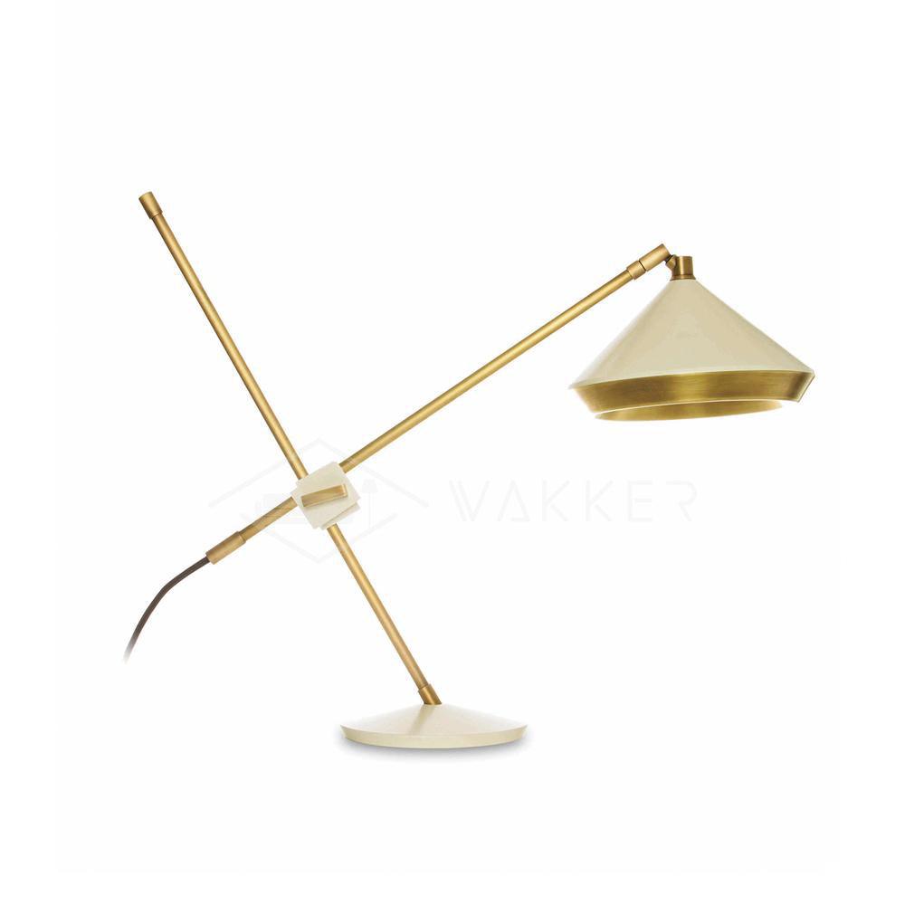 Shear Table Lamp Dia 18.5″ x H 18.5″ / Dia 47cm x H 47cm / Copper plating & Matte White / US Plug Table lamp