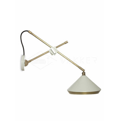 Shear Wall Light ? 18″ x H 15.8″ / Dia 46cm x H 40cm / Copper plating & Matte White Wall lamp