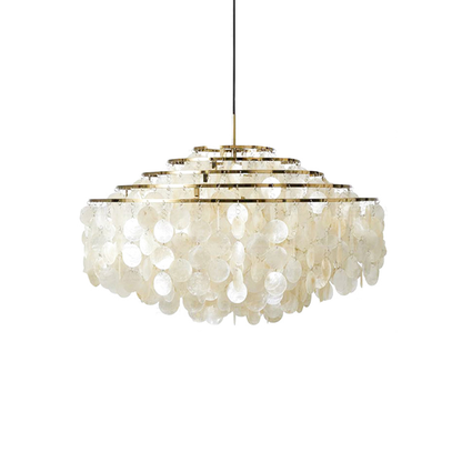 Round Shell Chandelier Dia 39.3″ x H 23.6″/ Dia 100cm x H 60cm / Gold Chandelier