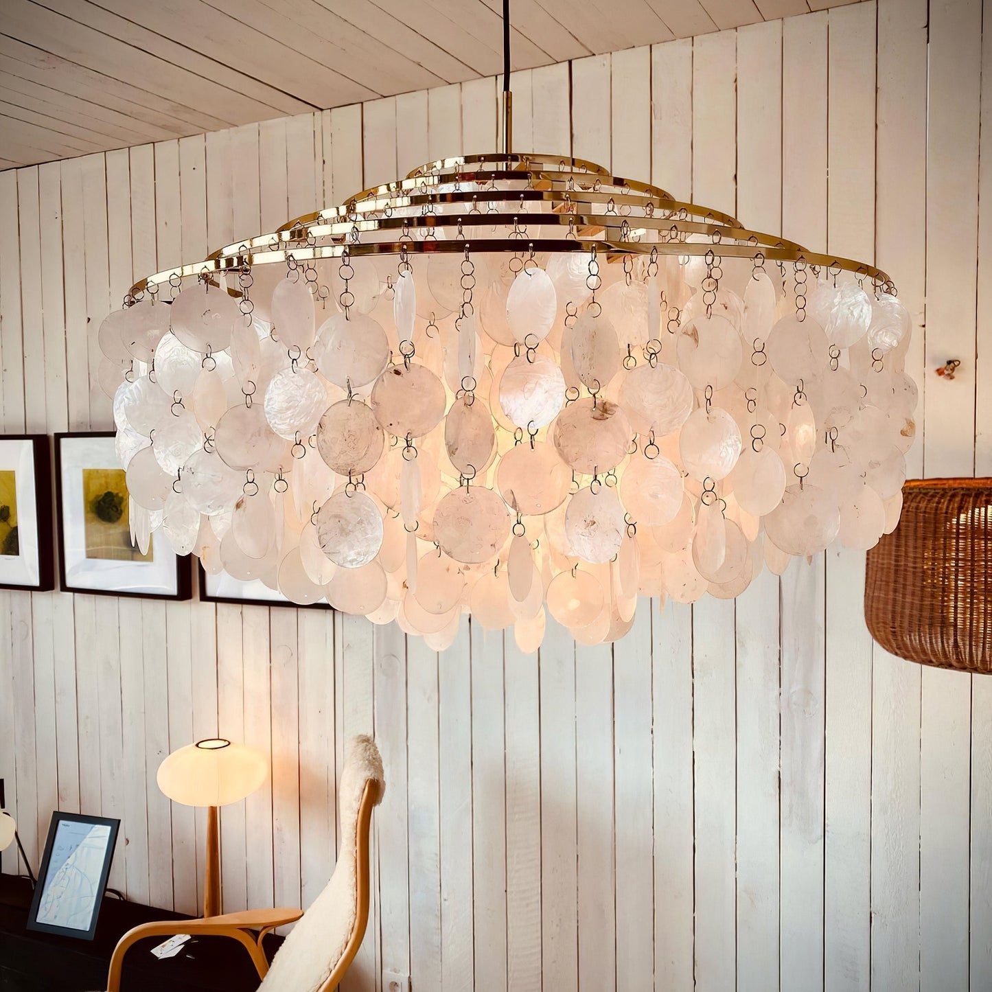 Round Shell Chandelier Chandelier