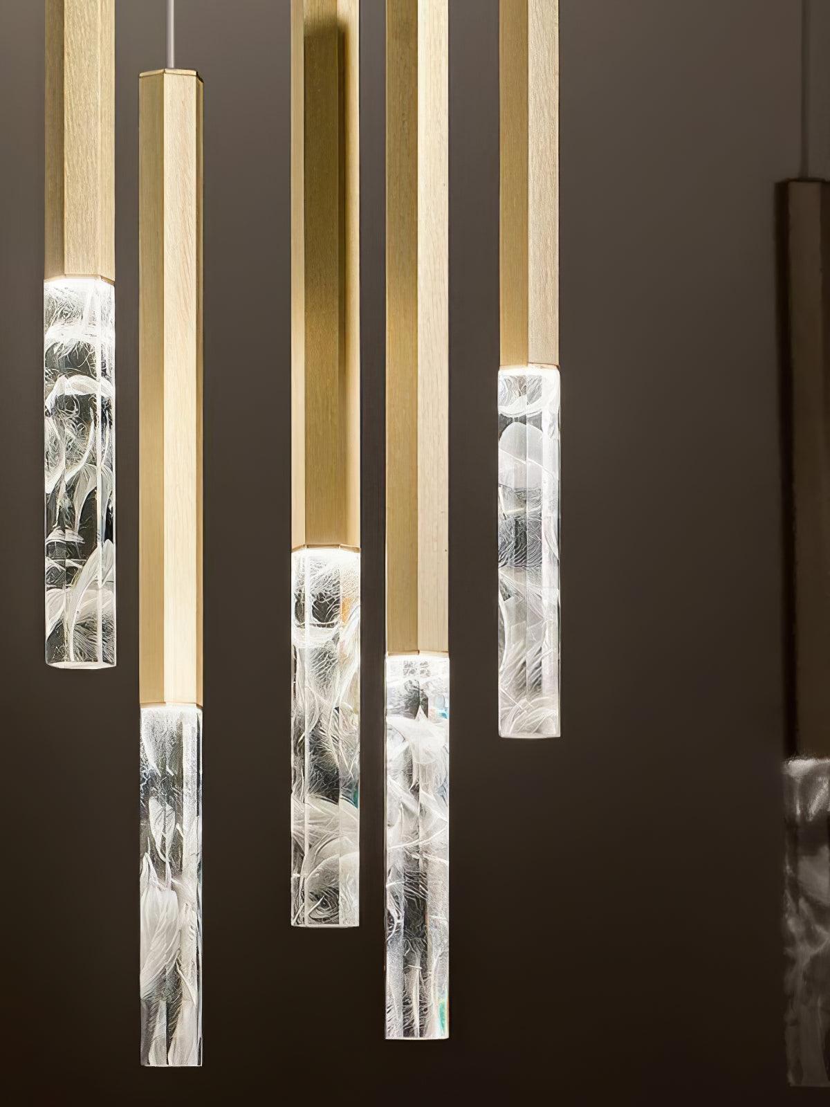 Shine Vertical Plumage Suspension Pendant light