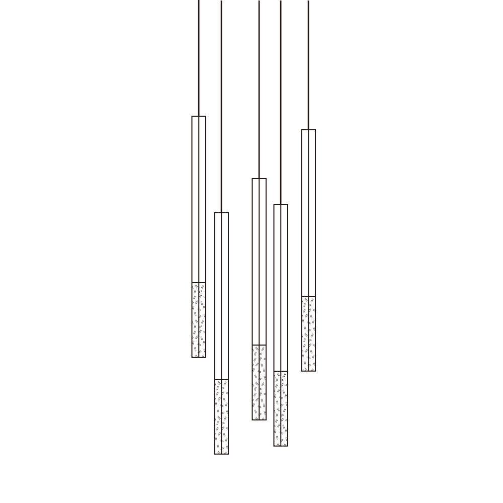Shine Vertical Plumage Suspension Pendant light