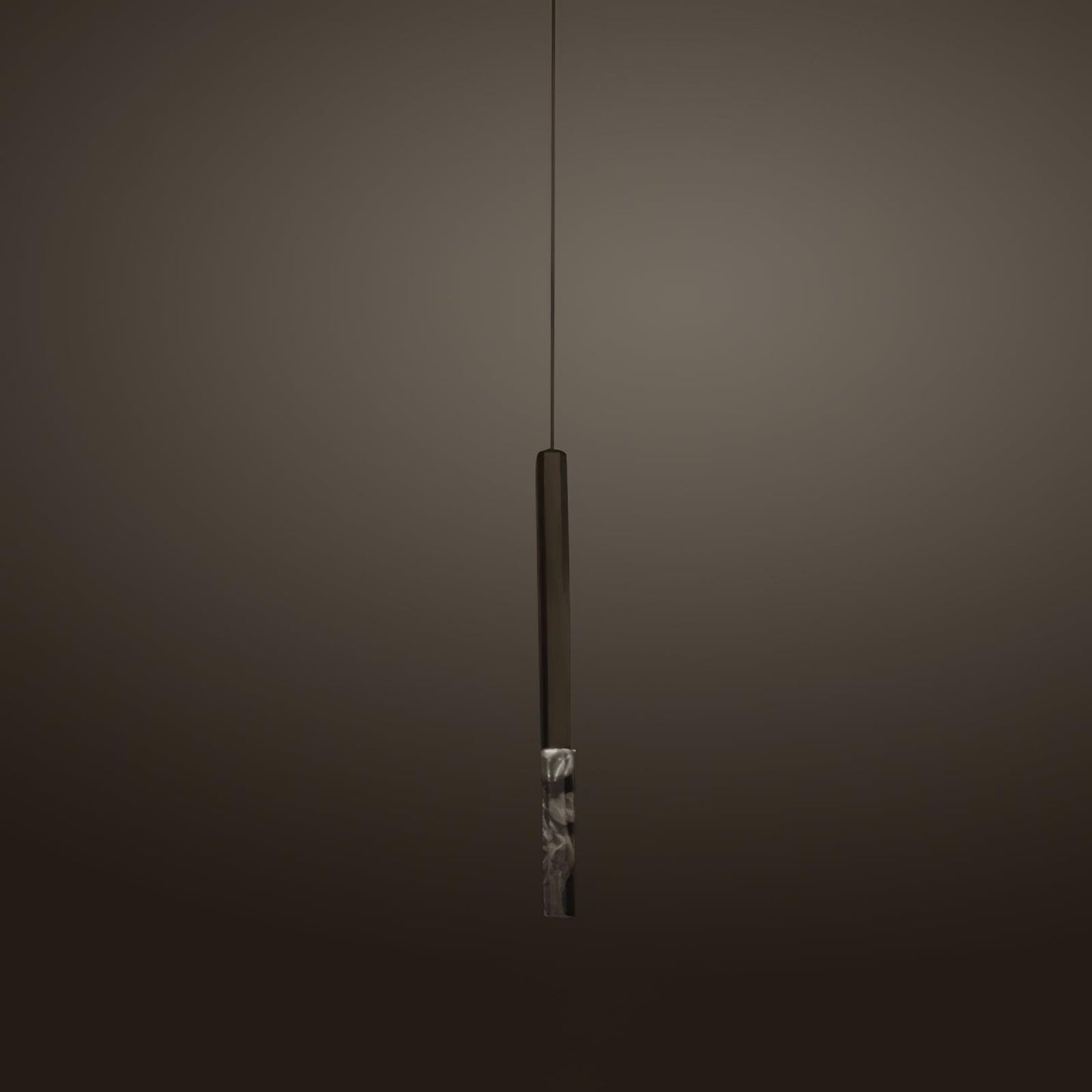 Shine Vertical Plumage Suspension 1 heads ? 1.5″ x H 20.9″ / Dia 3.8cm x H 53cm / Black / Warm Light Pendant light