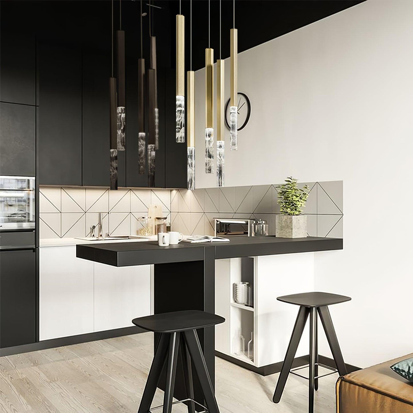 Shine Vertical Plumage Suspension Pendant light