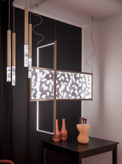 Shine Vertical Plumage Suspension Pendant light