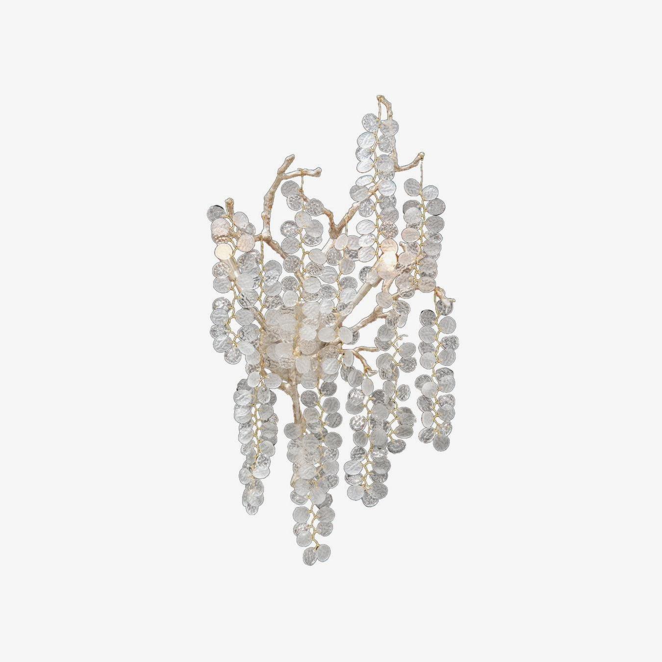 Shiro Noda Wall Lamp Dia 13.8″ x H 21.7″ / Dia 35cm x H 55cm / Brass + Clear Wall lamp