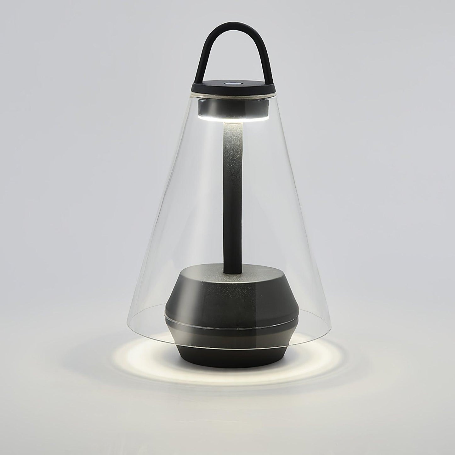 Shuttle Built-in Battery Table Lamp Dia 8.3″ x H 13.4″ / Dia 21cm x H 34cm / Black & Clear / Warm Light Table lamp