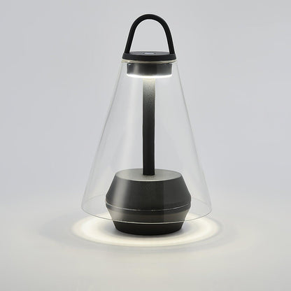 Shuttle Built-in Battery Table Lamp Dia 8.3″ x H 13.4″ / Dia 21cm x H 34cm / Black & Clear / Warm Light Table lamp